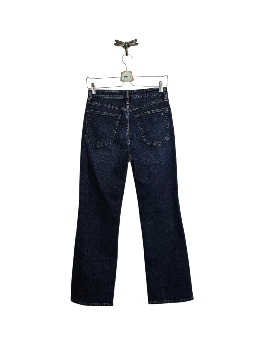Rag & Bone Casey High Rise Ankle Flare Jeans Size 27 Dark Wash Chelsea - Picture 3 of 12